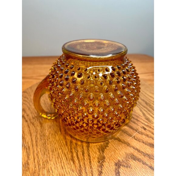 Fenton Amber Glass Hobnail Squat Pitcher/Jug - Picture 7 of 9